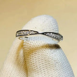 Wedding Band Eternity Ring Women Round Zirconia Engagement Jewelry