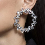 Charm White Crystal Necklace Fine Jewelry Set Ring Earring for Women Anniversary