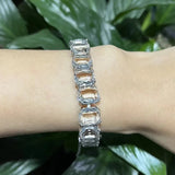 Charm White Crystal Necklace Fine Jewelry Set Ring Earring for Women Anniversary