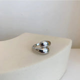 Unique Golden Water Drop Ring Women Jewelry Party Premium Gifts