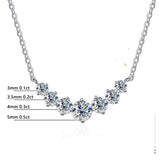 White Moissanite Necklace 18k White Gold for Woman Wedding Jewely