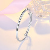 Silver Engagement Bracelet Bangle For Women Wedding Party Jewelry