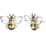 Pearl Bee Stud Earrings Cute Animal Earrings Daily Wear Women Jewelry