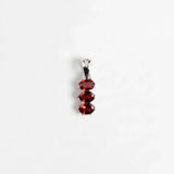 Natural Red Garnet Gemstone Pendant Silver Jewelry for Women