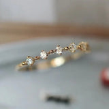 Wedding Band Eternity Ring Women Round Zirconia Engagement Jewelry