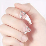 Simple Heart Hoop Earrings Gold Teen Girls Daily Wearable Jewelry for Women