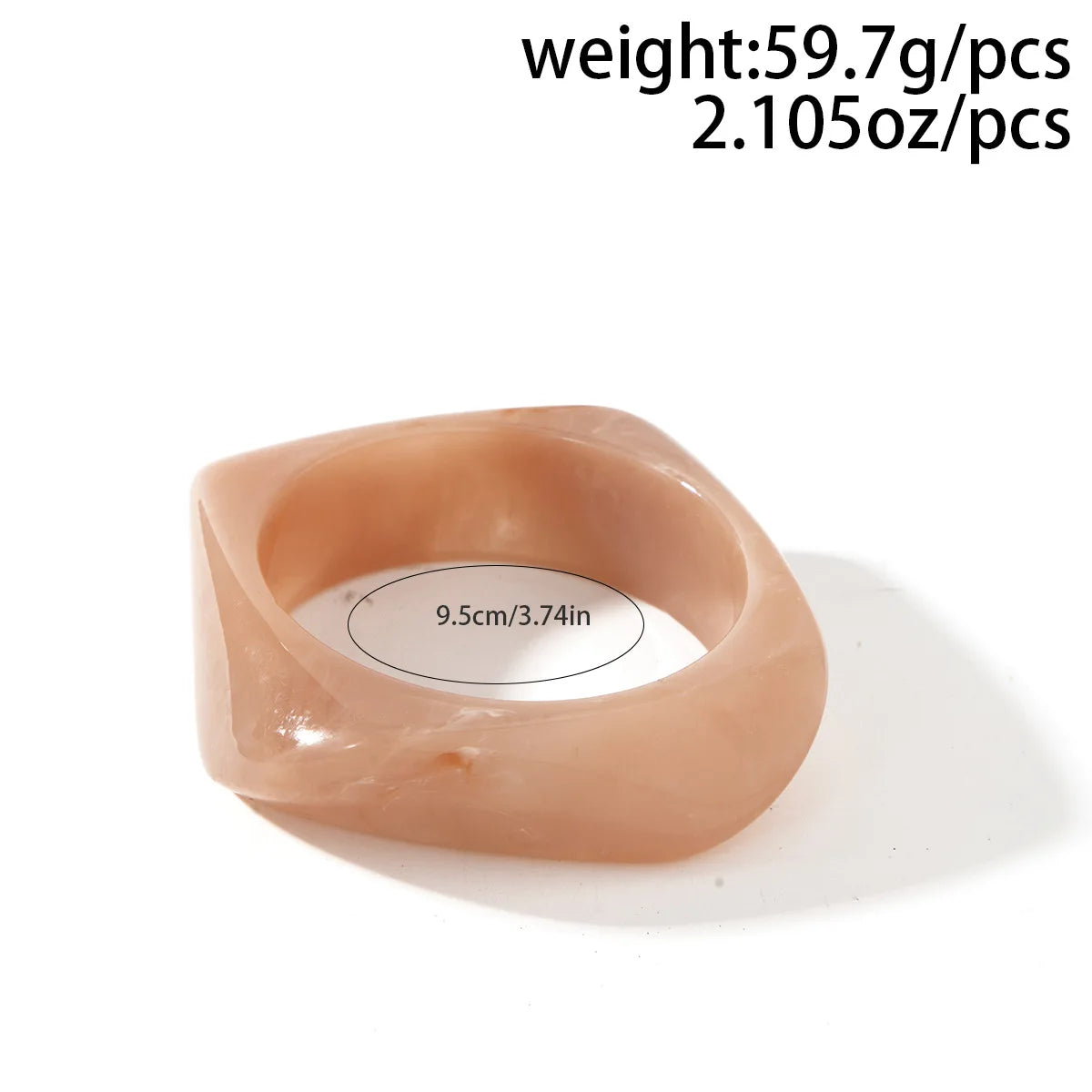 Vintage Punk Thick Resin Bangles Acrylic Smudging Geometric For Women Jewelry
