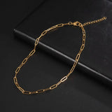 Paperclip Chain Choker Necklaces For Men Women Jewelry