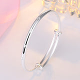 Silver Engagement Bracelet Bangle For Women Wedding Party Jewelry