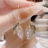 Luxury Zircon Water Drop Earrings for Women Opal Flower Jewelry