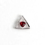 Natural Red Garnet Gemstone Pendant Silver Jewelry for Women