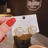 Simple Rhinestone Stud Earrings for Women Party  Gifts Trendy Jewelry