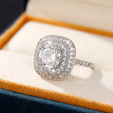 White Zircon Wedding Ring for Women Engagement Jewelry