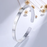 Silver Engagement Bracelet Bangle For Women Wedding Party Jewelry