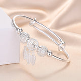 Silver Engagement Bracelet Bangle For Women Wedding Party Jewelry