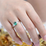 Luxury Emerald Gemstone Ring for Women Wedding Engagement Jewelry