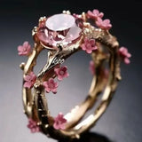 Flower inlaid zircon women ring fashionable Women Wedding Jewelry