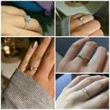 Wedding Band Eternity Ring Women Round Zirconia Engagement Jewelry