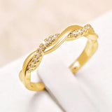 Wedding Band Eternity Ring Women Round Zirconia Engagement Jewelry