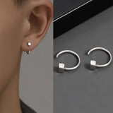 White Star Flower Climbing Earrings for Women Sliver Jewelry Gifts