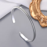 Silver Engagement Bracelet Bangle For Women Wedding Party Jewelry