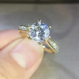 Wedding Band Eternity Ring Women Round Zirconia Engagement Jewelry