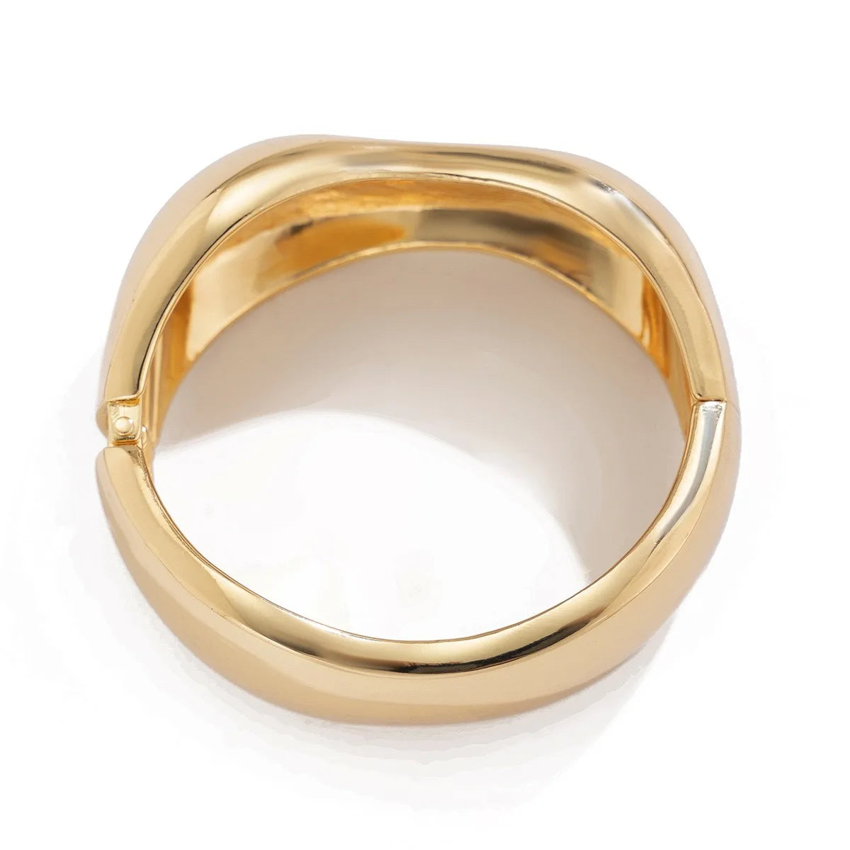 Vintage Wide Cuff Bangles Punk Gold Spring For Women Bracelets Jewelry