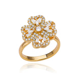 Four Leaf Clover Spinner Ring For Women Wedding Jewelry Gift