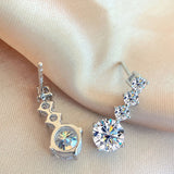 2.6 Carat Moissanite Drop Earrings For Women Wedding Jewelry