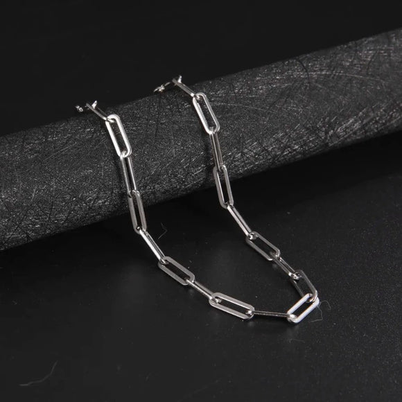 Paperclip Chain Choker Necklaces For Men Women Jewelry