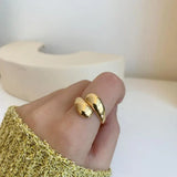 Unique Golden Water Drop Ring Women Jewelry Party Premium Gifts
