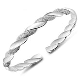 Silver Engagement Bracelet Bangle For Women Wedding Party Jewelry