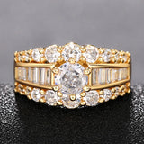  Luxury Twist Cocktail Ring for Women Gold Party Jewelry