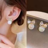 Drill Zircon Hoop Earrings For Women Anniverssary Jewelry