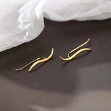White Star Flower Climbing Earrings for Women Sliver Jewelry Gifts
