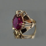 Red Rubby Ring Temperament Women Wedding Jewelry