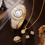 Luxury Watch Rhinestone Women Wristwatch For Girl Ladies Jewelry Set