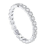 Wedding Band Eternity Ring Women Round Zirconia Engagement Jewelry