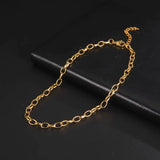 Paperclip Chain Choker Necklaces For Men Women Jewelry