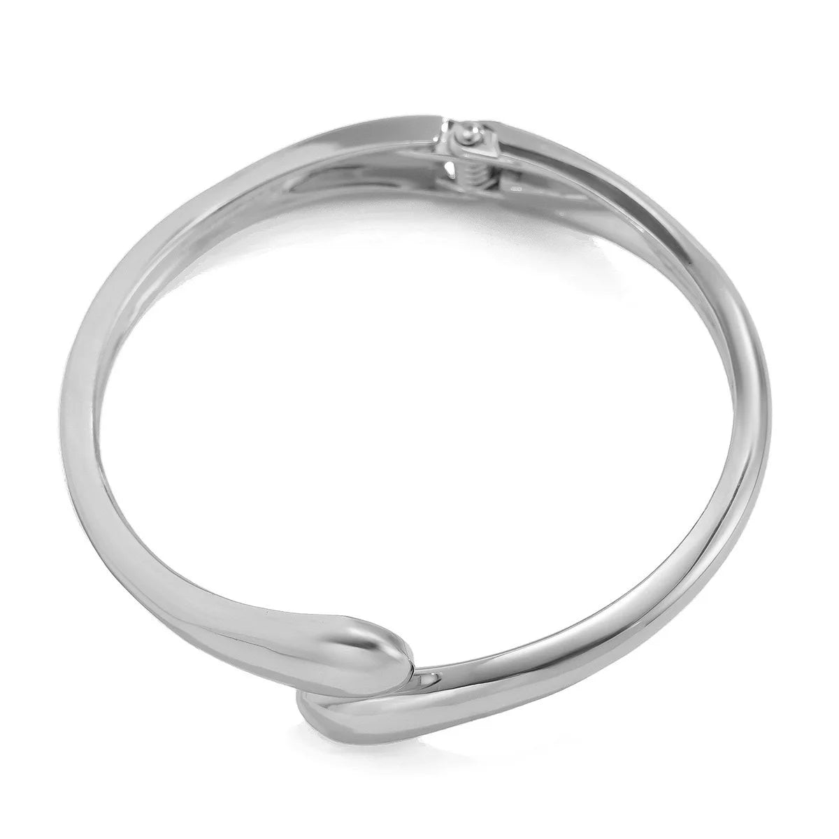 Hip Hop Metal Cuff Bangles Punk Gold Spring Bracelet For Women Jewelry