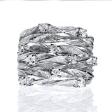  Luxury Twist Cocktail Ring for Women Gold Party Jewelry