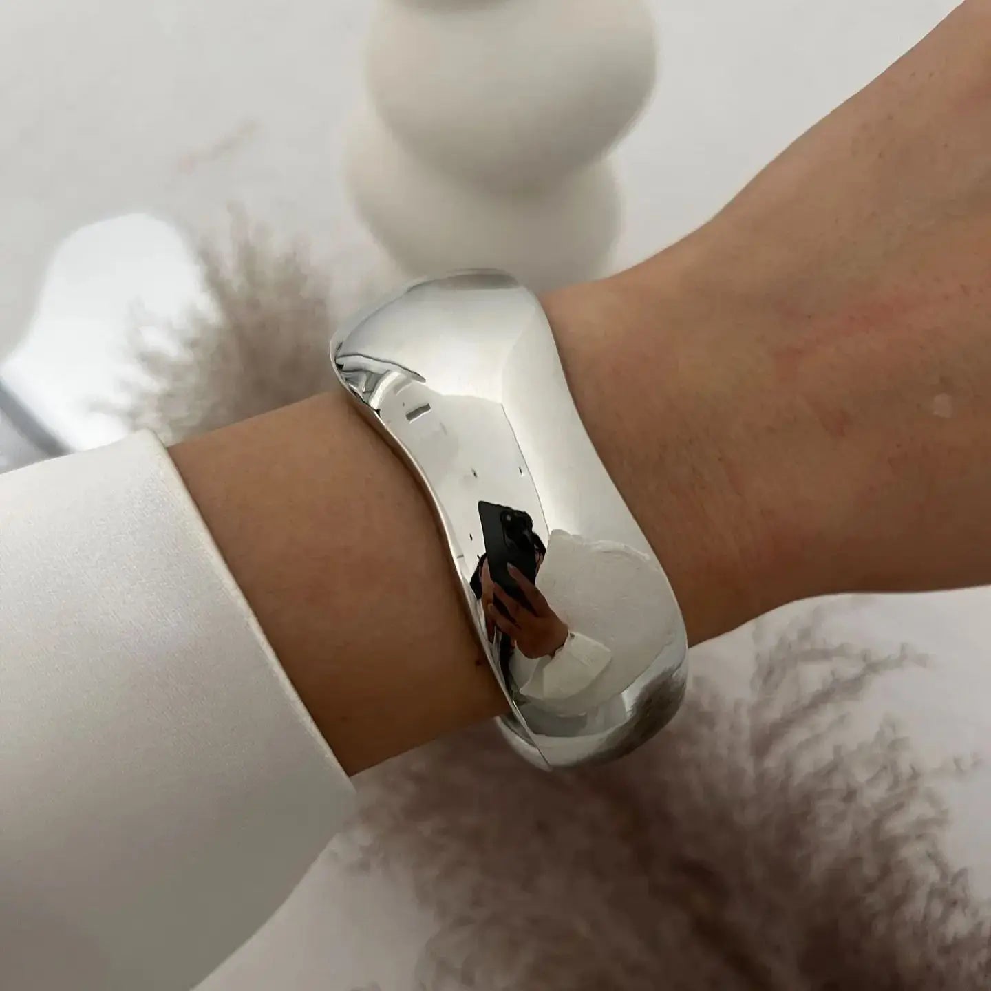 Vintage Wide Cuff Bangles Punk Gold Spring For Women Bracelets Jewelry
