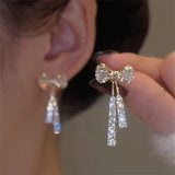 Luxury Zircon Water Drop Earrings for Women Opal Flower Jewelry