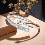 Silver Engagement Bracelet Bangle For Women Wedding Party Jewelry