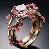 Flower inlaid zircon women ring fashionable Women Wedding Jewelry