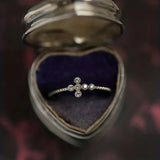 Bright Cross Zircon Ring for Women Jewelry Gold Accessories for Female