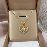 Heart Pendant Gold Chain Necklace for women Female Necklaces Jewelry for Girl