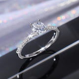 Luxury White White Sapphire Ring Set Wedding for Women Jewelry