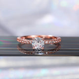 Wedding Band Eternity Ring Women Round Zirconia Engagement Jewelry