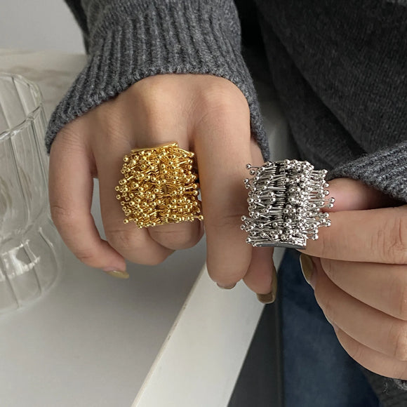 Luxury Unique Gold Ring for women Wedding party Jewelry